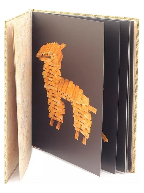 Livre d'Art beige Animaux - Kiabi