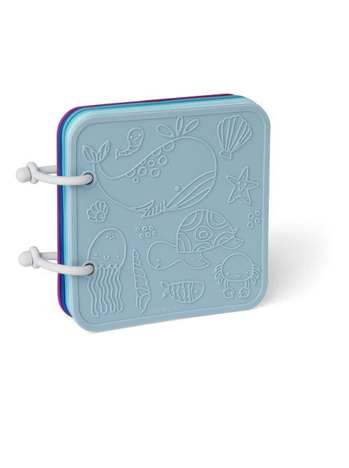 Livre de bain en silicone bleu - Kiabi