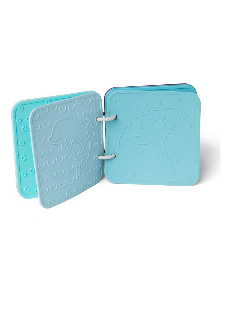 Livre de bain en silicone bleu Bleu - Kiabi