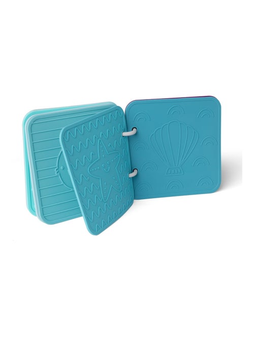 Livre de bain en silicone bleu - Kiabi