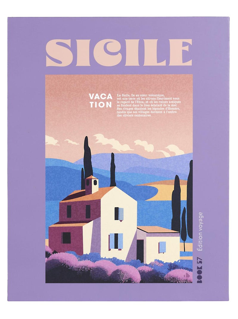 Livre de rangement collection VOYAGES Violet - Kiabi