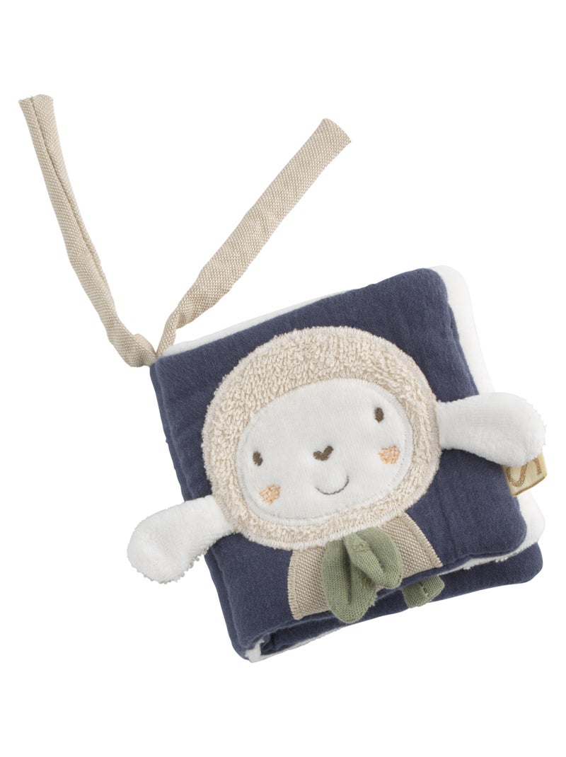 Livre d'éveil bébé en coton bio - Bleu - Kiabi