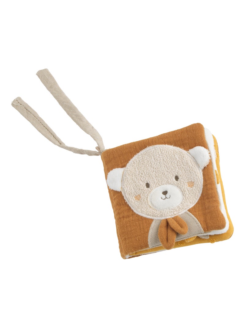 Livre d'éveil bébé en coton bio - Jaune - Kiabi