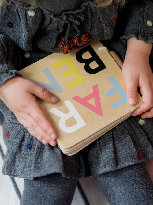 Livre en bois couleurs - Kiabi