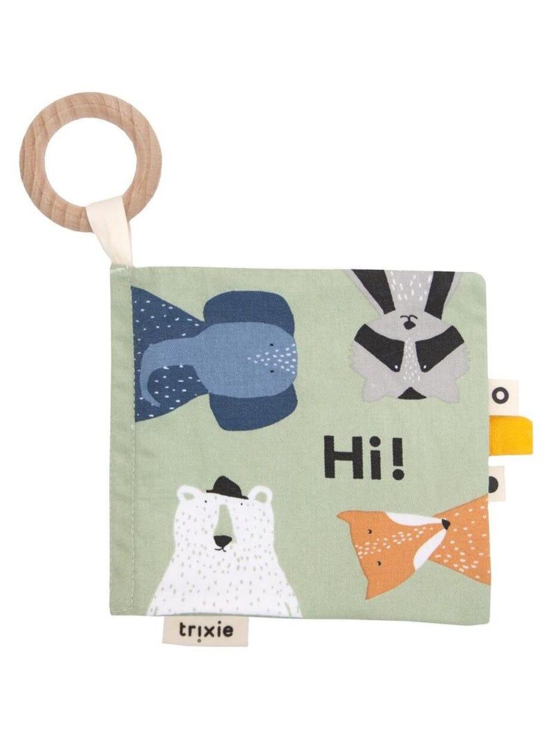 Livre en tissu 4 animaux en toile Multicolore - Kiabi