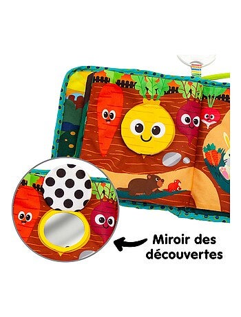 Livre en tissus - mon livre coccinelle à clip pour landau et poussette
