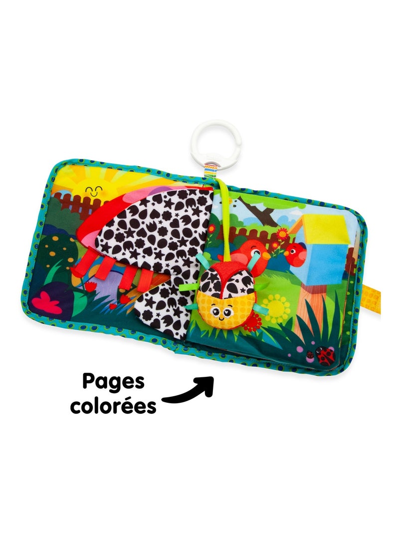 Livre en tissus - mon livre coccinelle à clip pour landau et poussette N/A - Kiabi