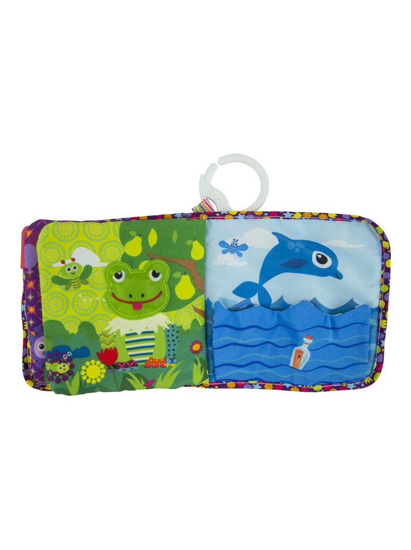 Livre en tissus - mon livre des couleurs à clip pour landau et poussette N/A - Kiabi