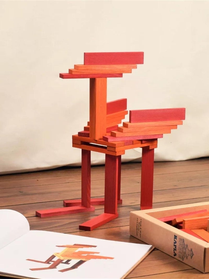 Livre et couleurs orange et rouge N/A - Kiabi