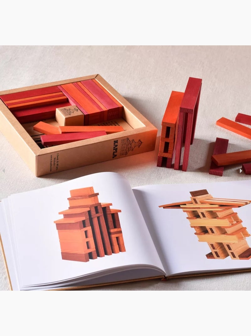 Livre et couleurs orange et rouge N/A - Kiabi