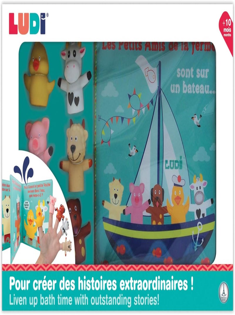 Livre Et Marionnettes De Bain - Ludi Multicolore - Kiabi