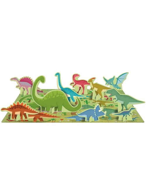 Livre et puzzle les dinosaures - Kiabi