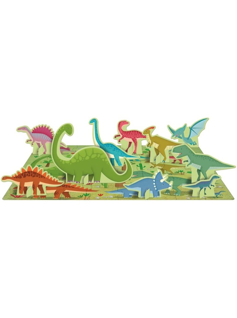 Livre et puzzle les dinosaures N/A - Kiabi