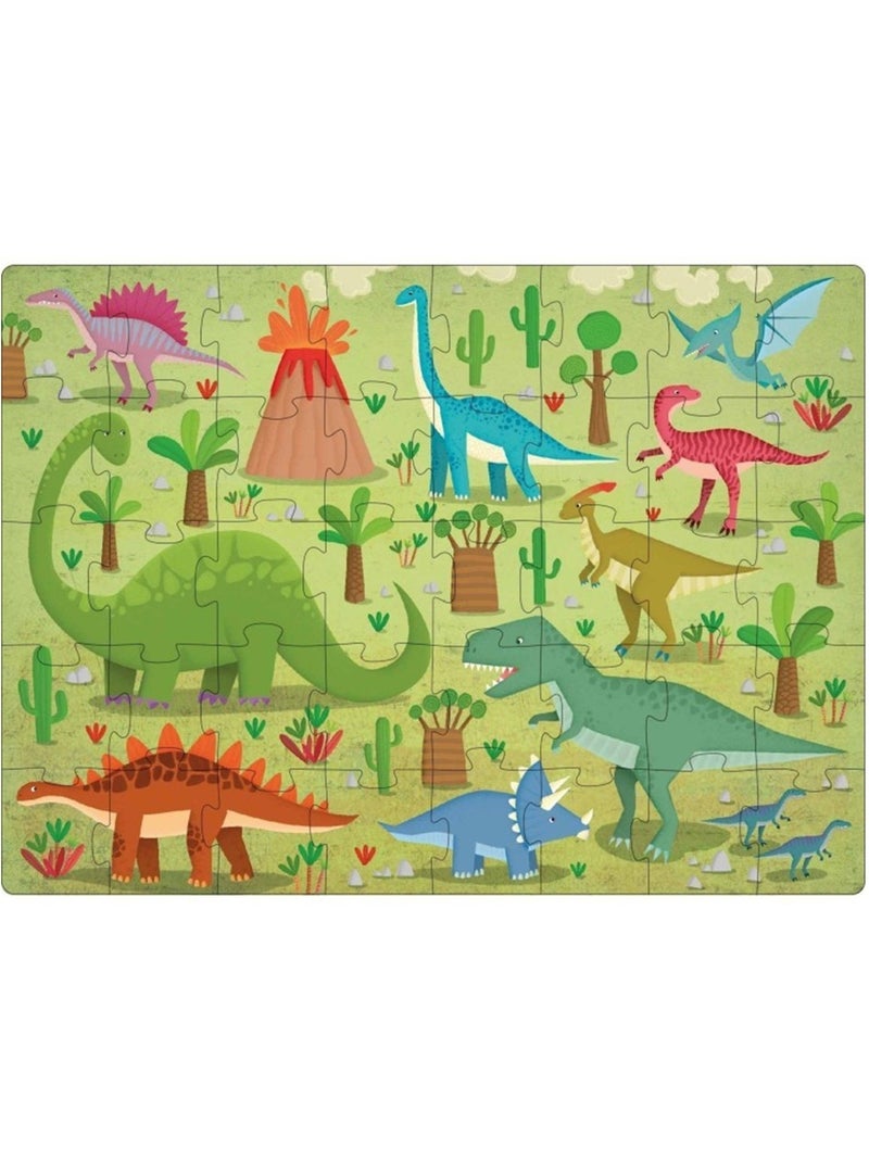 Livre et puzzle les dinosaures N/A - Kiabi