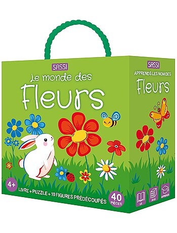 Livre et puzzle les fleurs