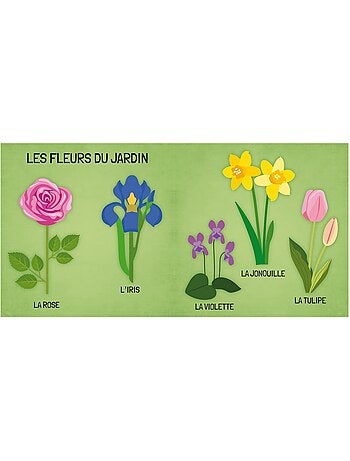 Livre et puzzle les fleurs
