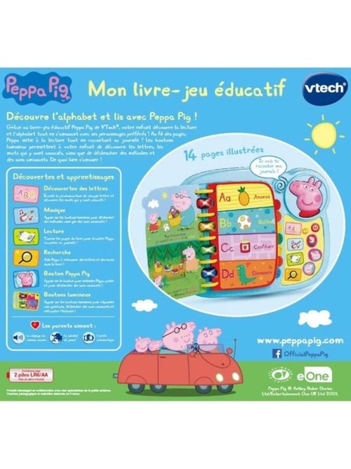 Livre-Jeu Educatif VTECH - Peppa Pig - Sons amusants - 14 pages d’histoires et de jeux - Kiabi