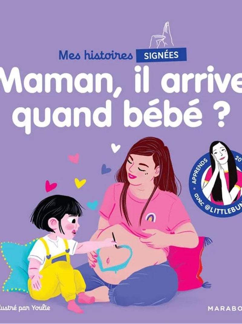 Livre Mes histoires signées - Maman, il arrive quand bébé ? N/A - Kiabi