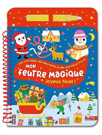 LIVRE NOËL - Mon feutre magique Joyeux Noël ! - avec feutre à réservoir d'eau