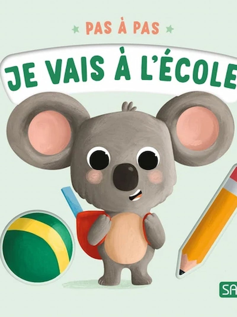 Livre pour enfant, Pas à pas je vais à l'école Sassi Junior Multicolore - Kiabi
