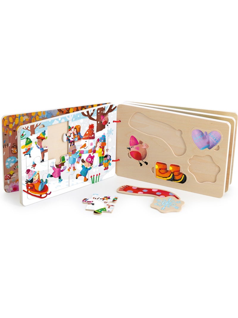 Livre puzzles en bois Orange - Kiabi