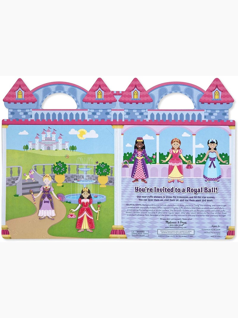 Livret d'autocollants reliefs repositionnables princesses N/A - Kiabi
