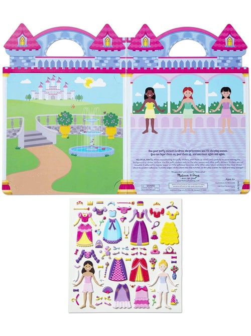 Livret d'autocollants reliefs repositionnables princesses - Kiabi Livret d'autocollants reliefs repositionnables princesses - Kiabi