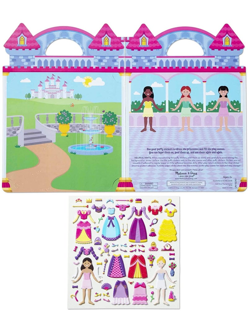Livret d'autocollants reliefs repositionnables princesses N/A - Kiabi