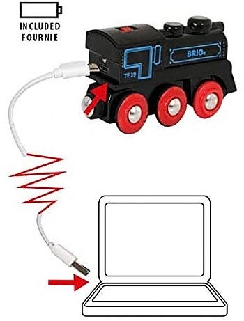 Locomotive rechargeable avec mini câble