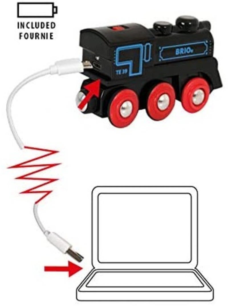 Locomotive rechargeable avec mini câble Noir - Kiabi