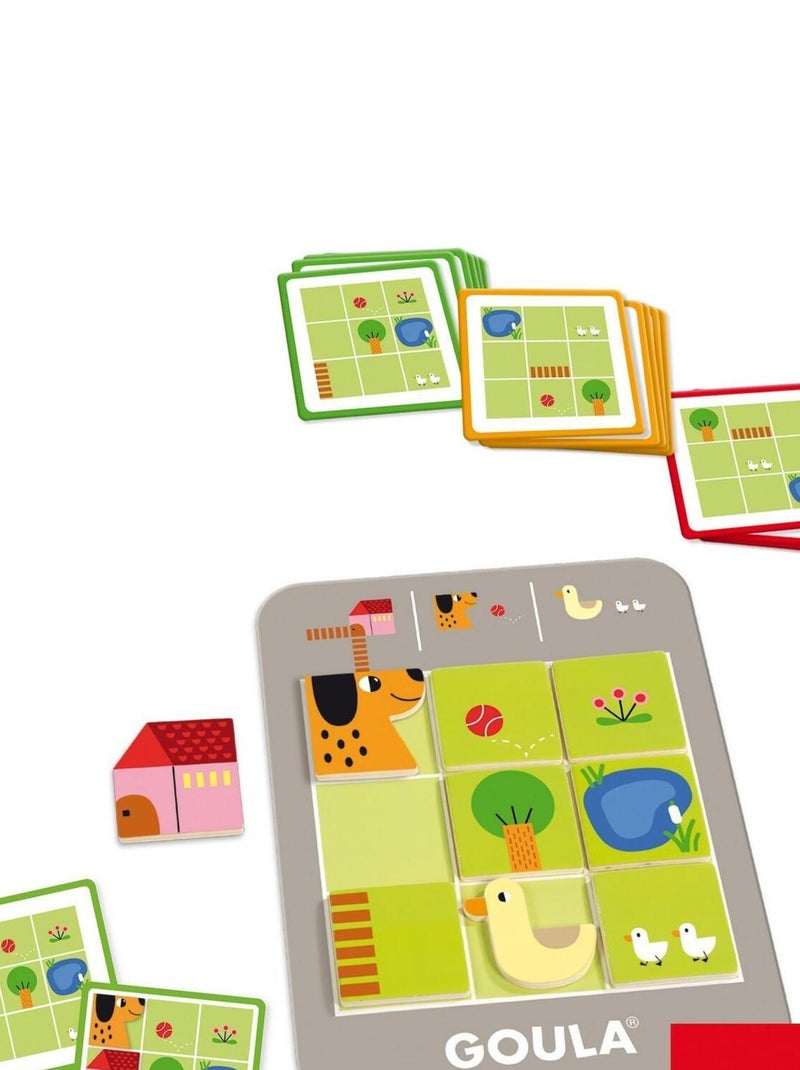 LOGIC FARM Gioco Da Tavolo In Legno Per Bambini, Sviluppa Logica E Percezione Visiva, Multicolore