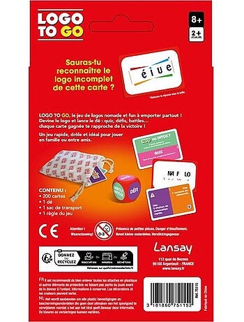 Logo to go - jeu de société - lansay - dès 8 ans
