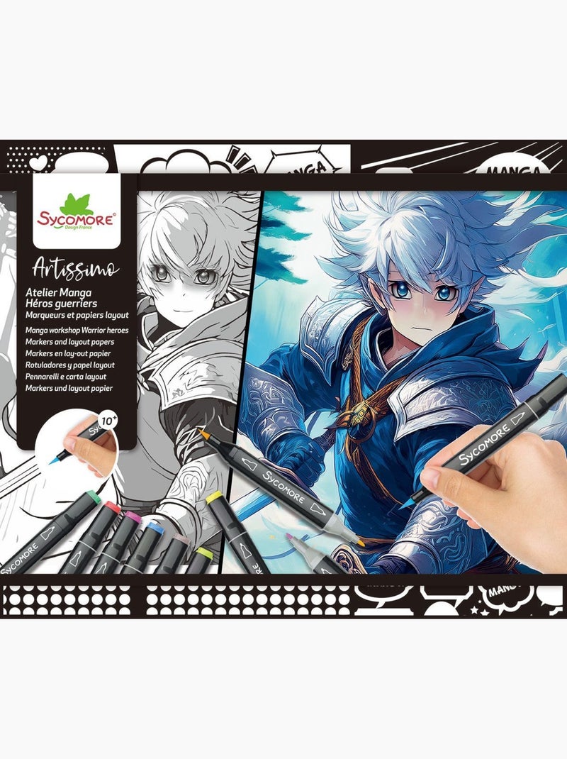 Loisir créatif - Kit art Manga arts martiaux Bleu - Kiabi