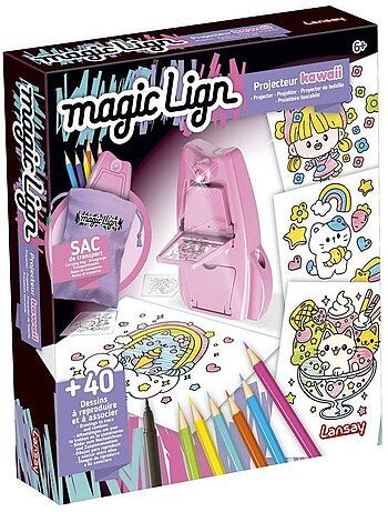 Loisir créatif - lansay - magic lign - jeu de coloriage - projecteur pocket kawaii - dès 6 ans
