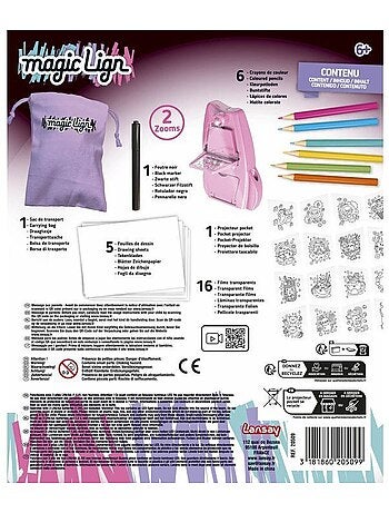 Loisir créatif - lansay - magic lign - jeu de coloriage - projecteur pocket kawaii - dès 6 ans