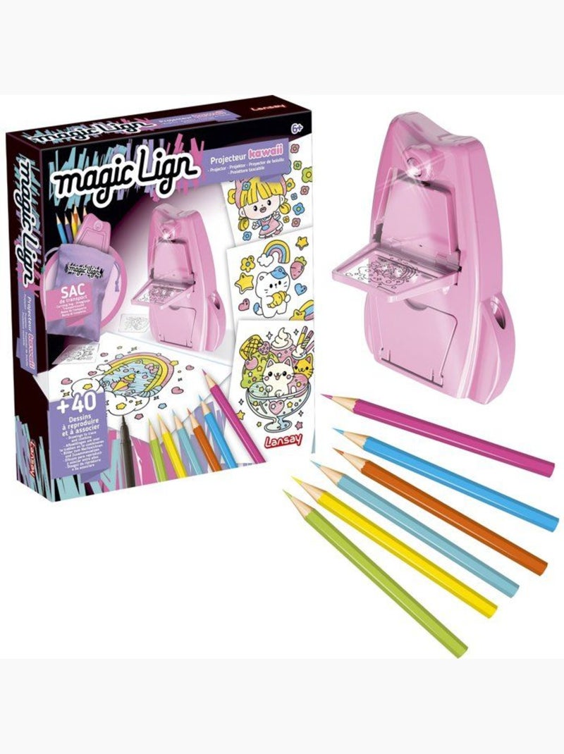 Loisir créatif - lansay - magic lign - jeu de coloriage - projecteur pocket kawaii - dès 6 ans N/A - Kiabi