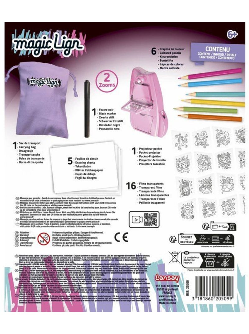 Loisir créatif - lansay - magic lign - jeu de coloriage - projecteur pocket kawaii - dès 6 ans N/A - Kiabi