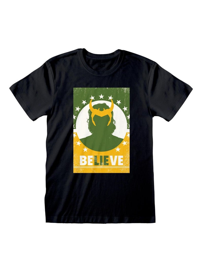 Loki - T-shirt BELIEVE Noir - Kiabi