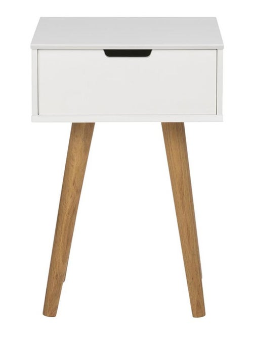 Lokka, table de chevet scandinave blanc - Kiabi