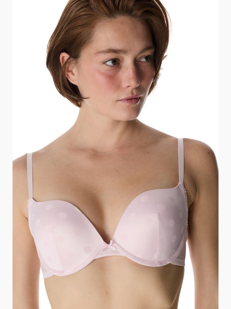 Lol soutien-gorge push-up à pois, rembourré penti Rose clair - Kiabi
