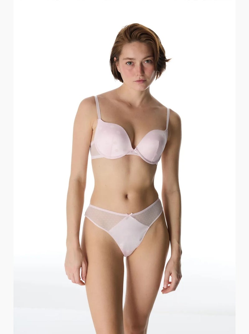 Lol soutien-gorge push-up à pois, rembourré penti Rose clair - Kiabi
