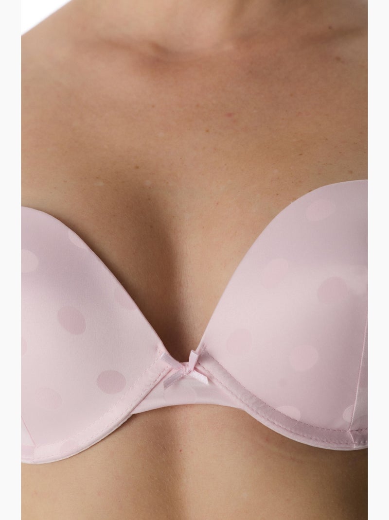 Lol soutien-gorge push-up à pois, rembourré penti Rose clair - Kiabi