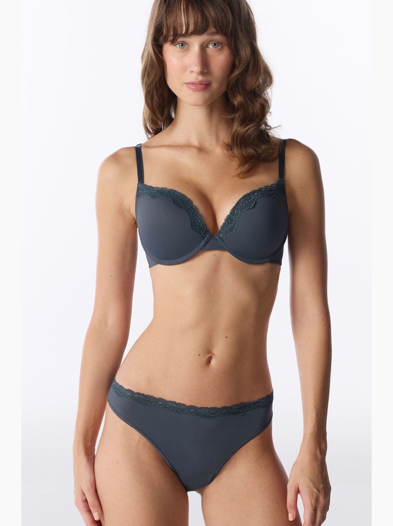 Lol soutien-gorge push-up rembourré penti Gris Noir - Kiabi