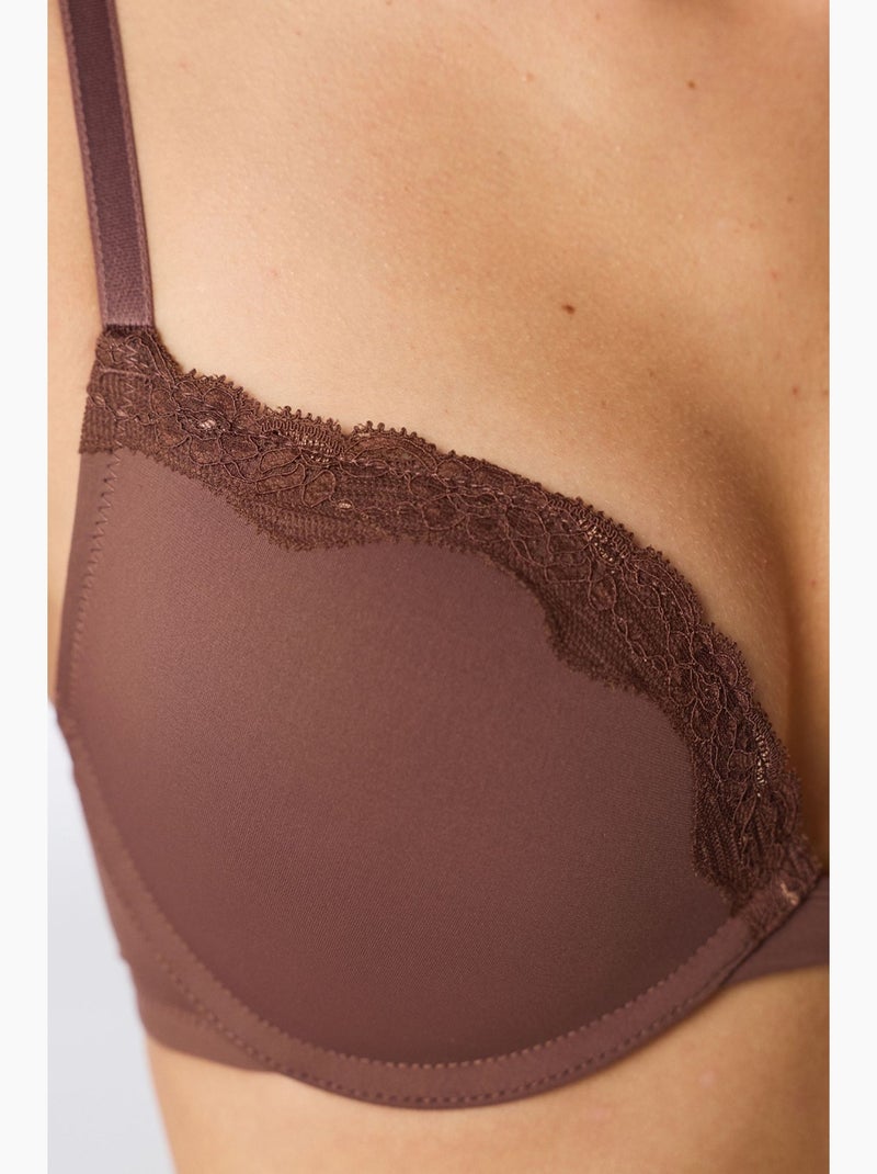 Lol soutien-gorge push-up rembourré penti Marron chocolat - Kiabi