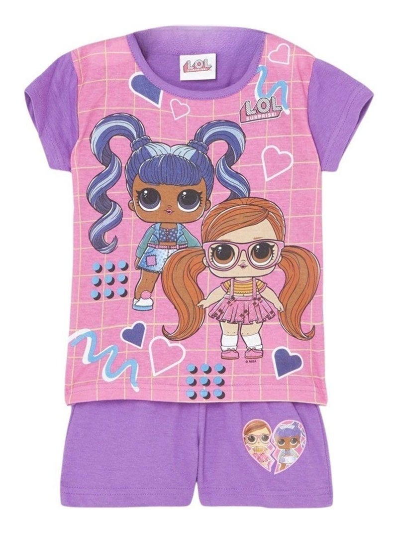Lol Surprise - Ensemble ​​T-shirt short Imprimé Lol Surprise Violet - Kiabi