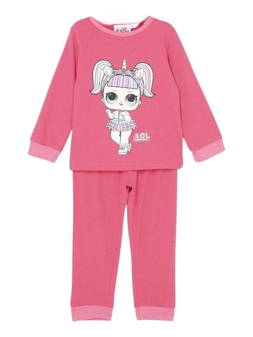 Lol Surprise Pyjama fille imprime Lol Surprise en coton Rose fushia Kiabi nu