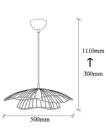 LOLA Suspension filaire noire