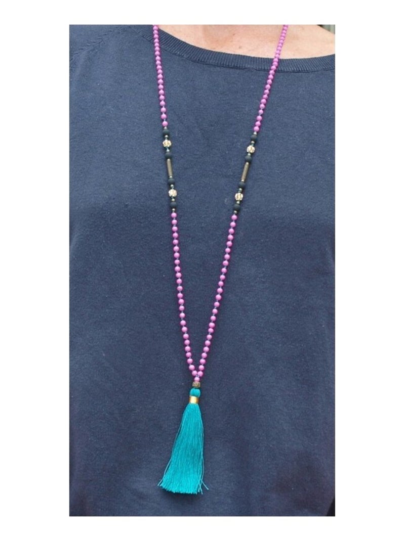 Long collier Rose fushia - Kiabi