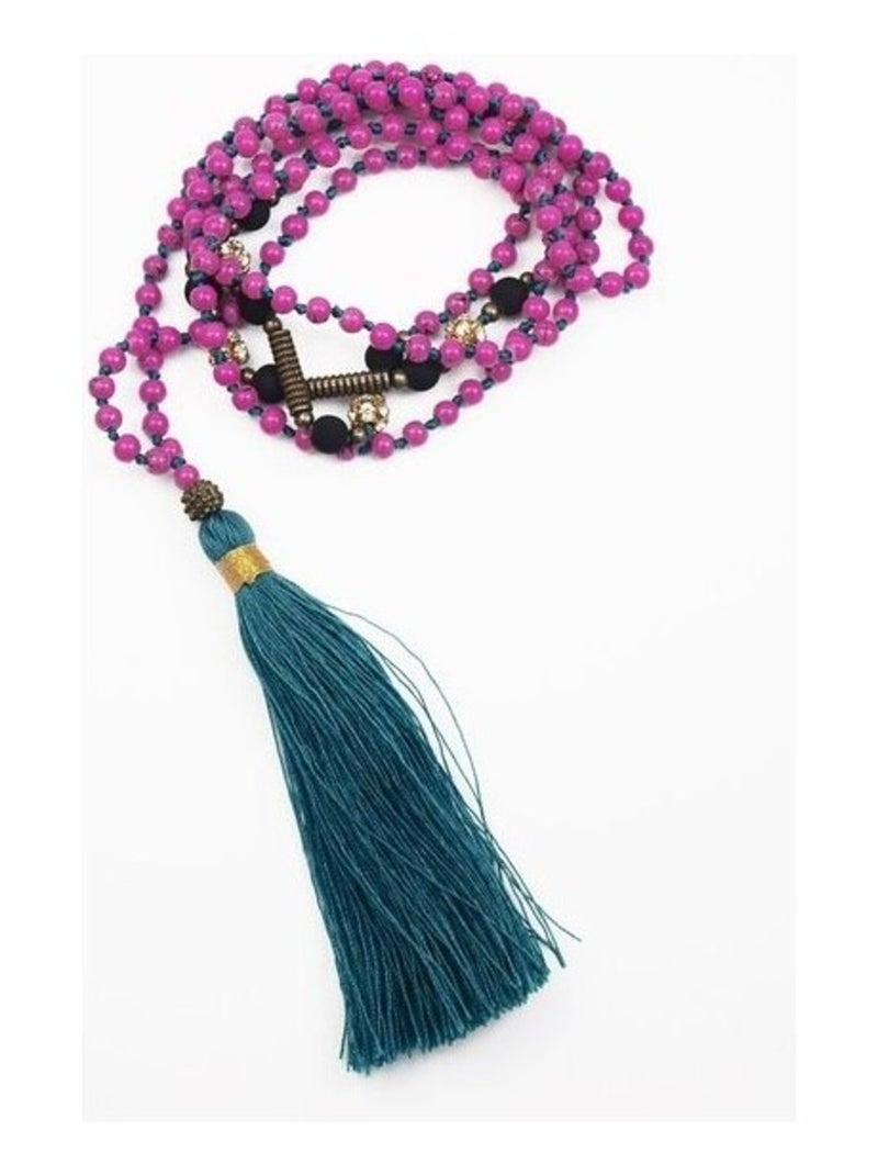 Long collier Rose fushia - Kiabi