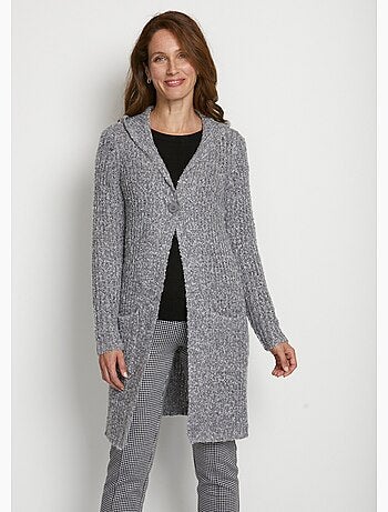 Long gilet à capuche - Afibel